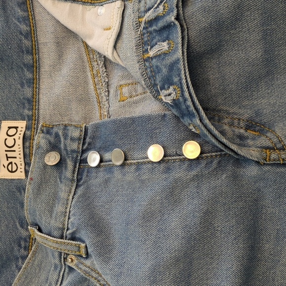 Anthropology Etica Stanton Wide leg/cuff cotton Denim relaxed fit Jeans 31 - Picture 7 of 11